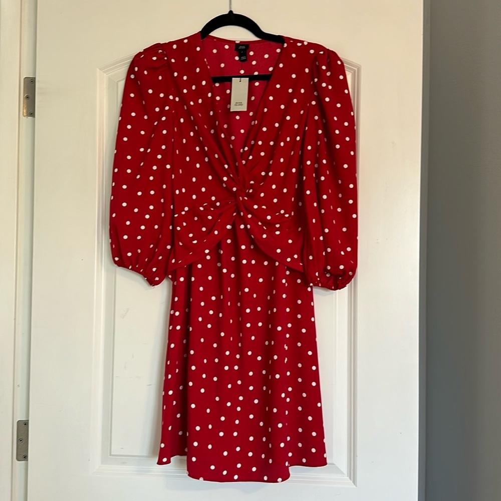 River Island Red Polka Dot Dress